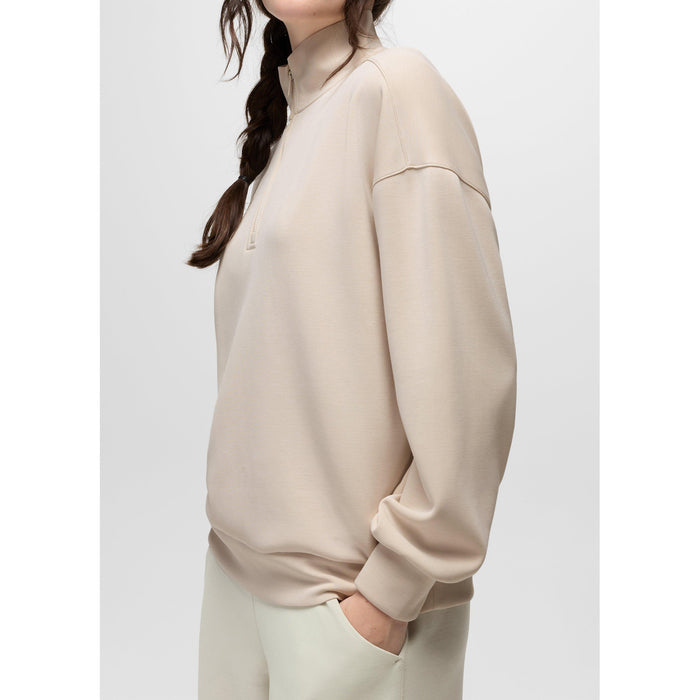 Prana Shea Soft Relaxed Half Zip Up - Women's Almond