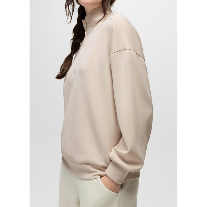 Prana Shea Soft Relaxed Half Zip Up - Women's Almond