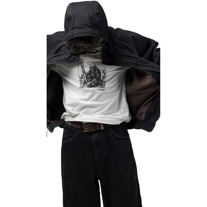 Souvenir Denim Bomber - Unisex Black