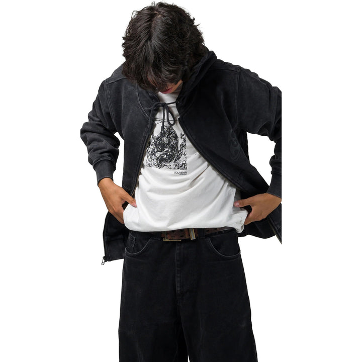 Souvenir Dirty Zip Hoody - Men's Dirty Black