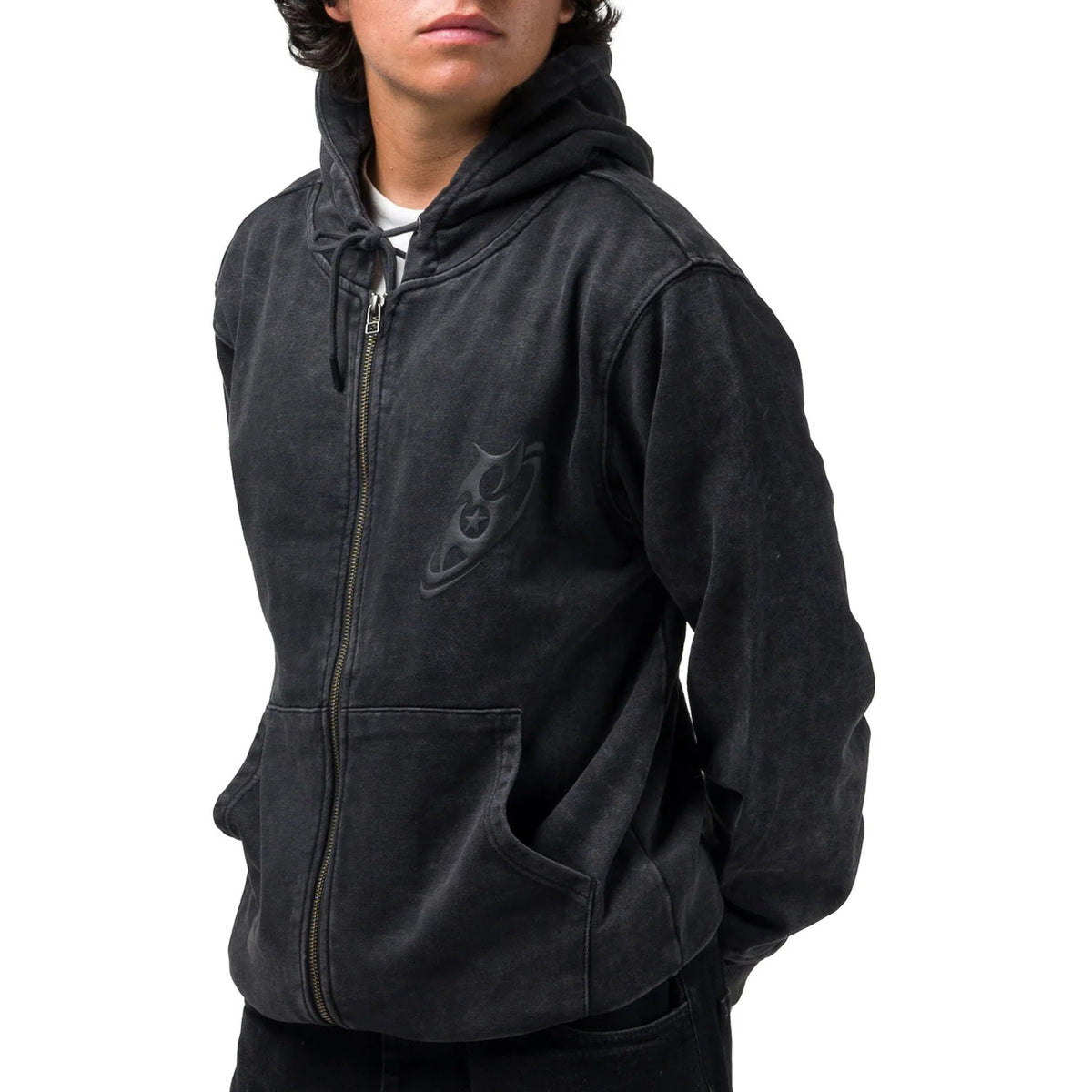 Souvenir Dirty Zip Hoody - Men's Dirty Black