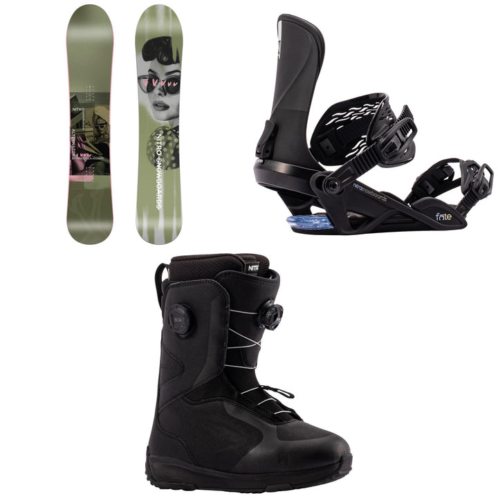 Nitro Alternator x Hailey Snowboard + Fate Snowboard Bindings + Scala Boa Snowboard Boots - Women's 2027