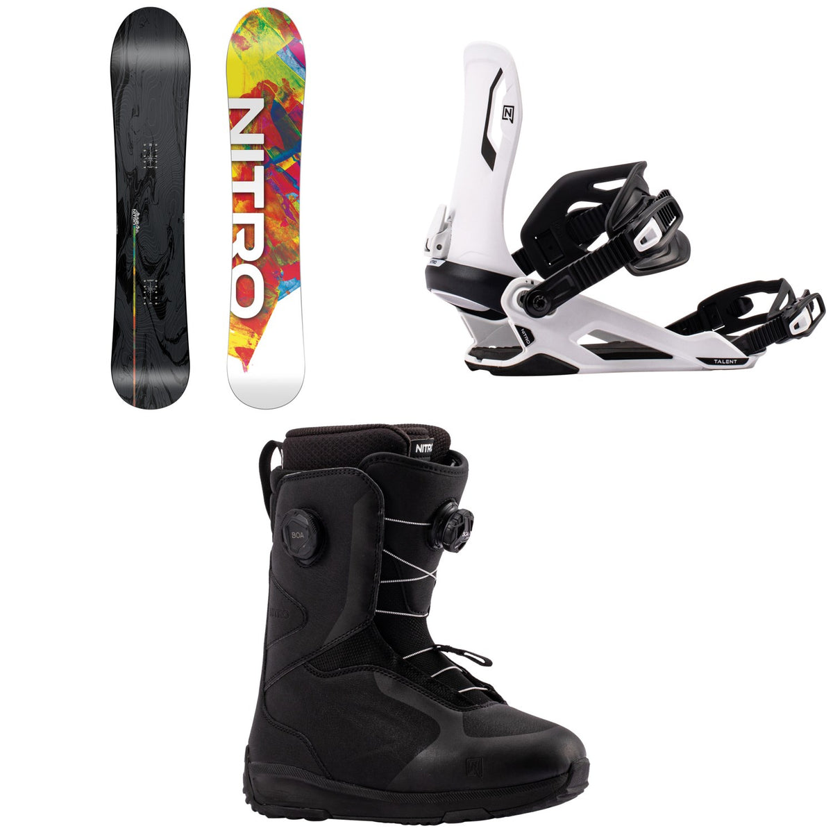 Nitro Alternator FX Snowboard + Talent Snowboard Bindings + Scala Boa Snowboard Boots - Women's 2027