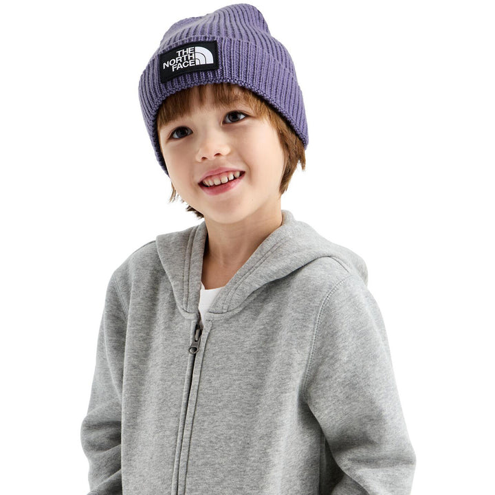 The North Face Logo Box Cuffed Beanie - Kids' Grounded Plum