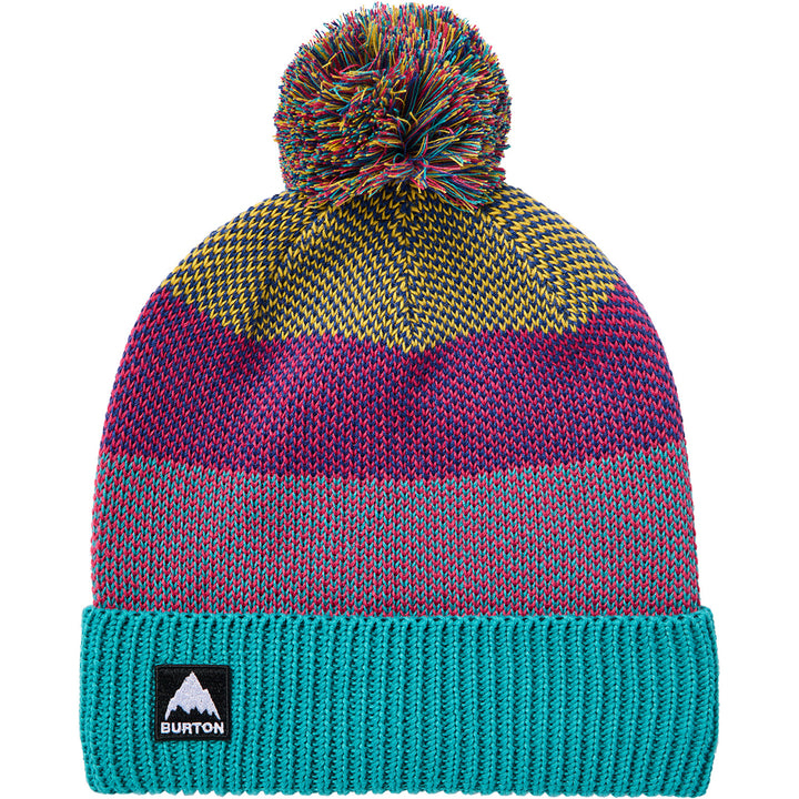 Burton Fleece-Line Pom Beanie - Kids' Goldenrod/Azalea Pink/Pacific Teal