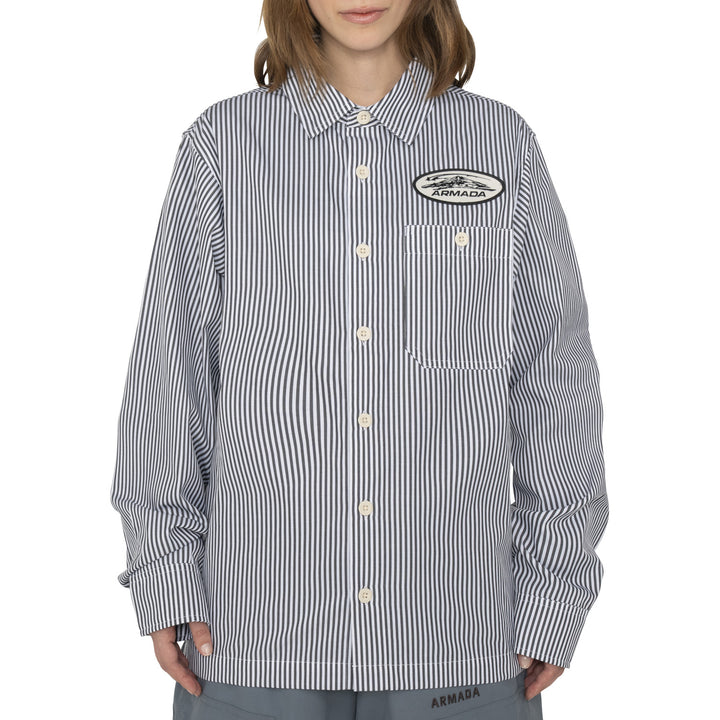 Armada Gas Up Shirt - Unisex Hickory Stripe