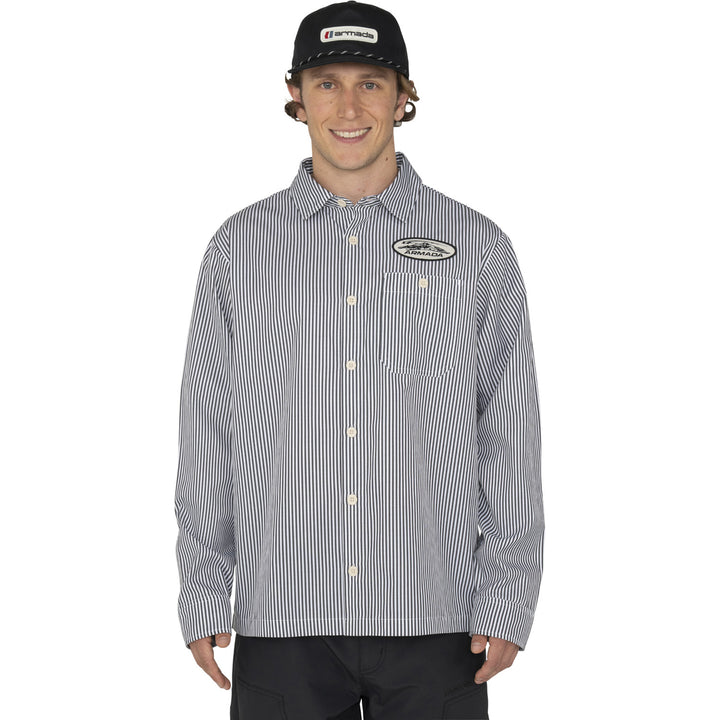 Armada Gas Up Shirt - Unisex Hickory Stripe