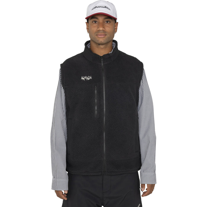 Armada Klatch Fleece Vest - Unisex Black