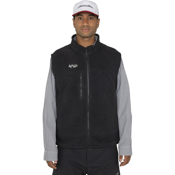 Armada Klatch Fleece Vest - Unisex Black
