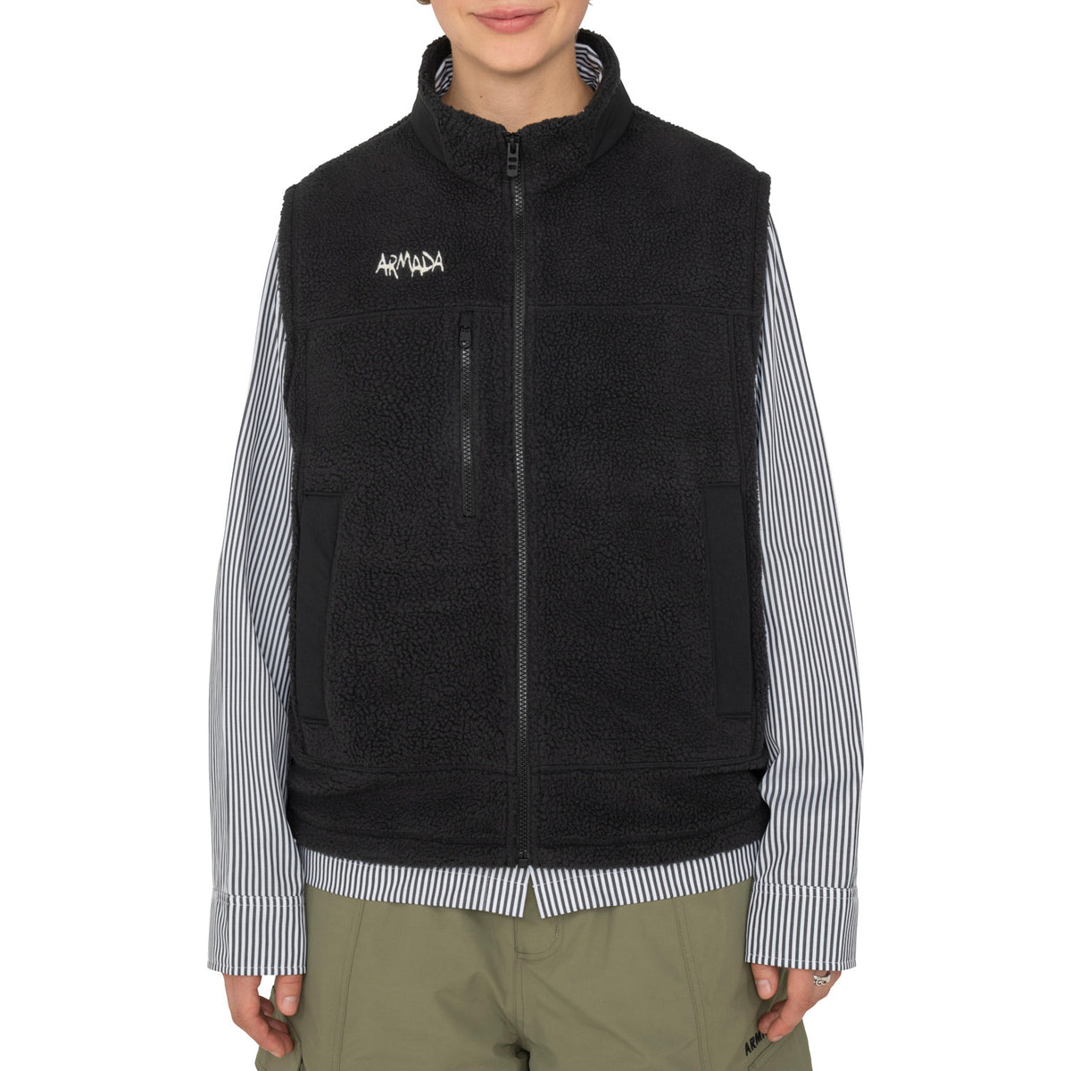 Armada Klatch Fleece Vest - Unisex Black