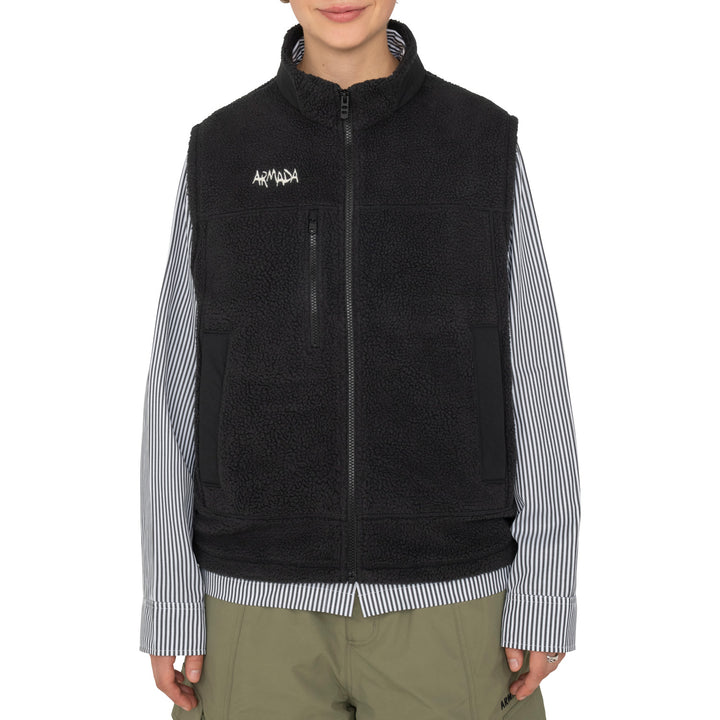 Armada Klatch Fleece Vest - Unisex Black