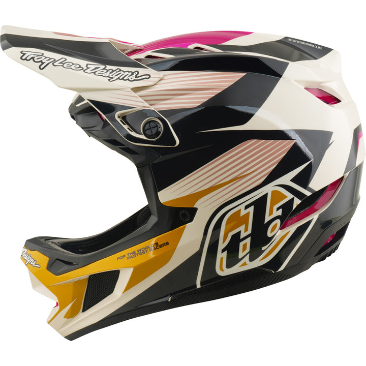 Troy Lee Designs D4 Polyacrylite MIPS Bike Helmet Turbo Acid/Fuchsia