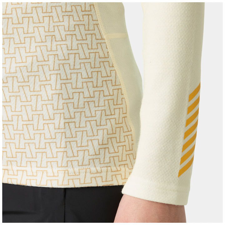 Helly Hansen Lifa Merino Midweight Graphic Crew Top - Women's Snow Monogram AOP