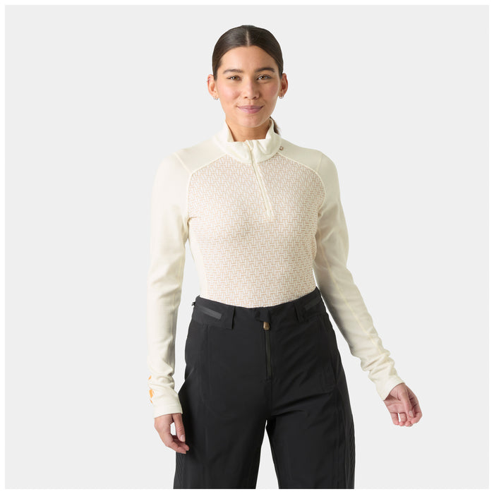 Helly Hansen Lifa Merino Midweight Graphic 1/2 Zip Top - Women's Snow Monogram AOP