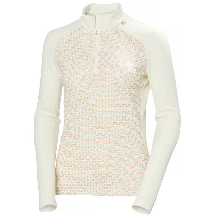 Helly Hansen Lifa Merino Midweight Graphic 1/2 Zip Top - Women's Snow Monogram AOP