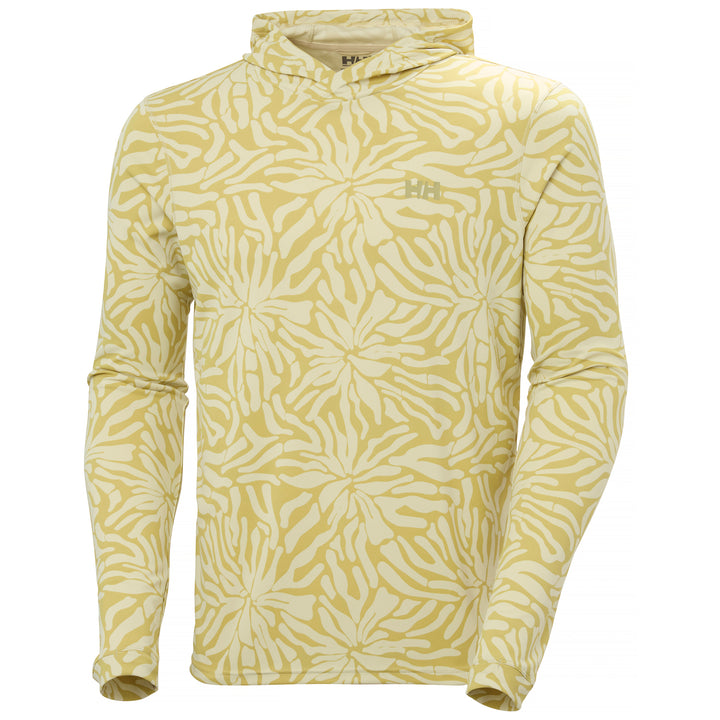 Helly Hansen Lifa Active Solen Hoodie - Men's Khaki Salt Stencil L AOP