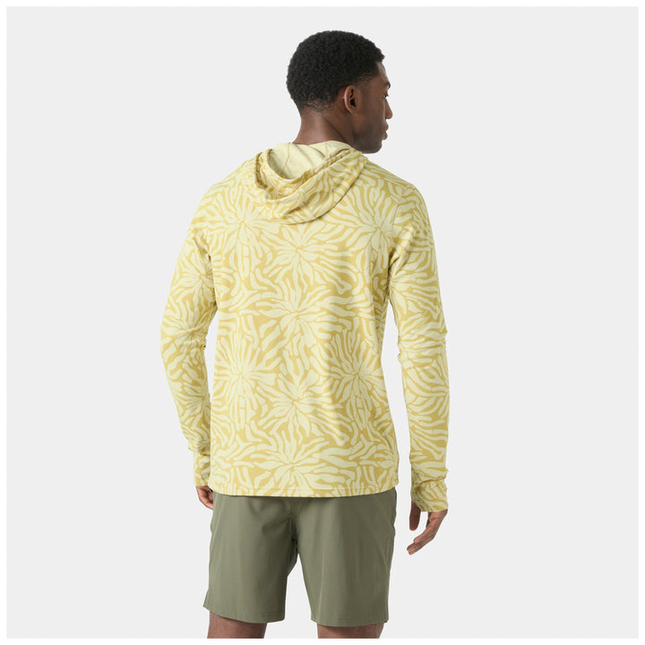 Helly Hansen Lifa Active Solen Hoodie - Men's Khaki Salt Stencil L AOP