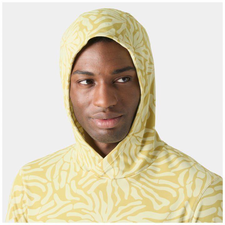 Helly Hansen Lifa Active Solen Hoodie - Men's Khaki Salt Stencil L AOP