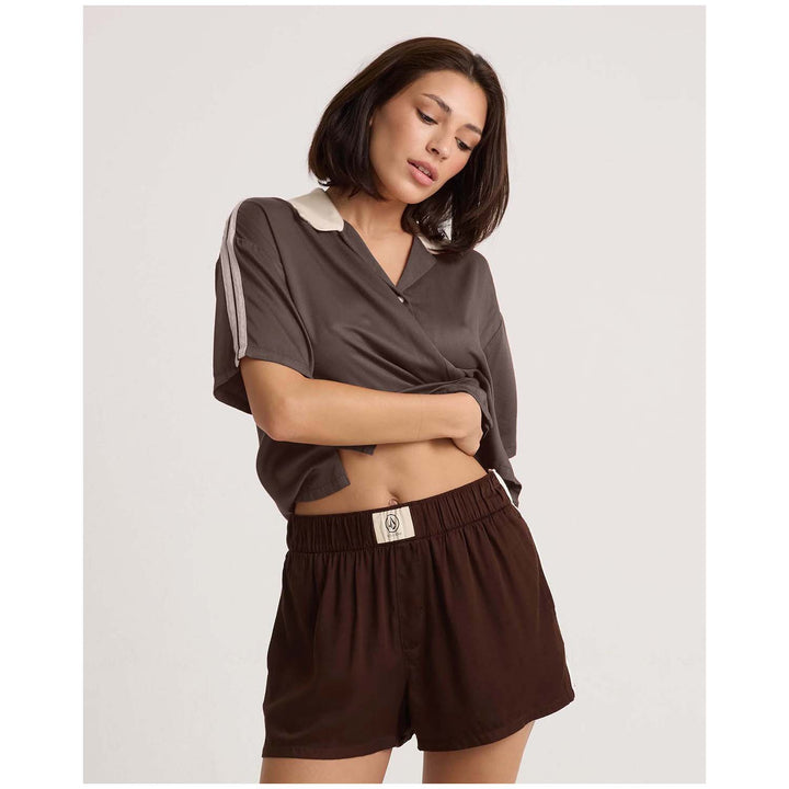 Volcom Boxing Shirt - Women's Chicory Coffee