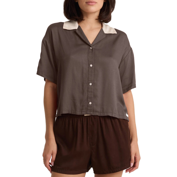 Volcom Boxing Shirt - Women's Chicory Coffee