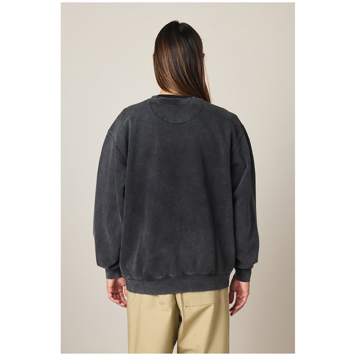 686 Mixed Relaxed Long-Sleeve Crewneck - Unisex Mineral Black