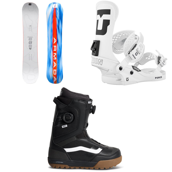 Armada Blueprint Snowboard + Union Force Classic Snowboard Bindings + Vans Aura Pro 2.0 Snowboard Boots 2027