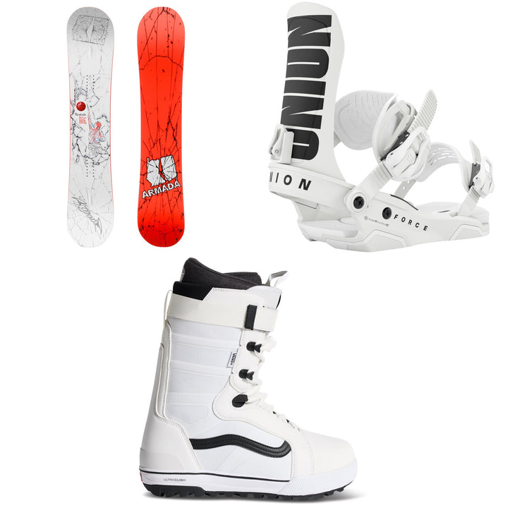 Armada Beatnik Snowboard + Union Force Team Snowboard Bindings + Vans Hi-Standard Pro Snowboard Boots 2027