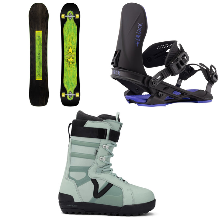 Arbor DK Park Pro Snowboard + Hemlock Snowboard Bindings + Vans Hi-Standard Pro Snowboard Boots 2026