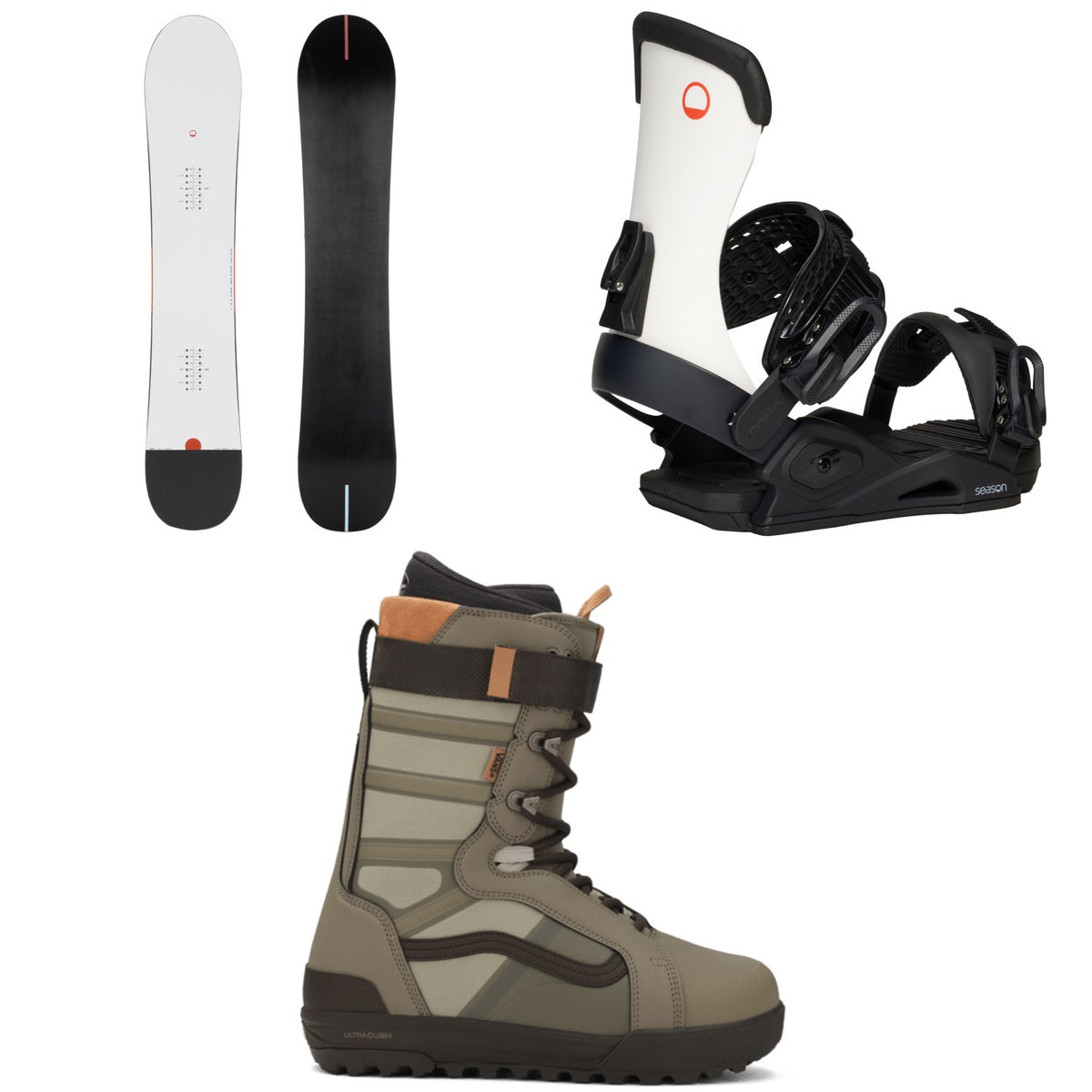 Season Lolo Snowboard + Meld Snowboard Bindings + Vans Hi-Standard Pro Snowboard Boots 2026