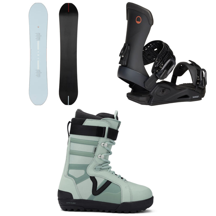 Season Kin Snowboard + Meld Snowboard Bindings + Vans Hi-Standard Pro Snowboard Boots 2026