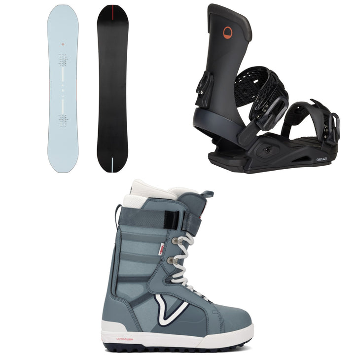 Season Kin Snowboard + Meld Snowboard Bindings + Vans Hi-Standard Pro Snowboard Boots - Women's 2026