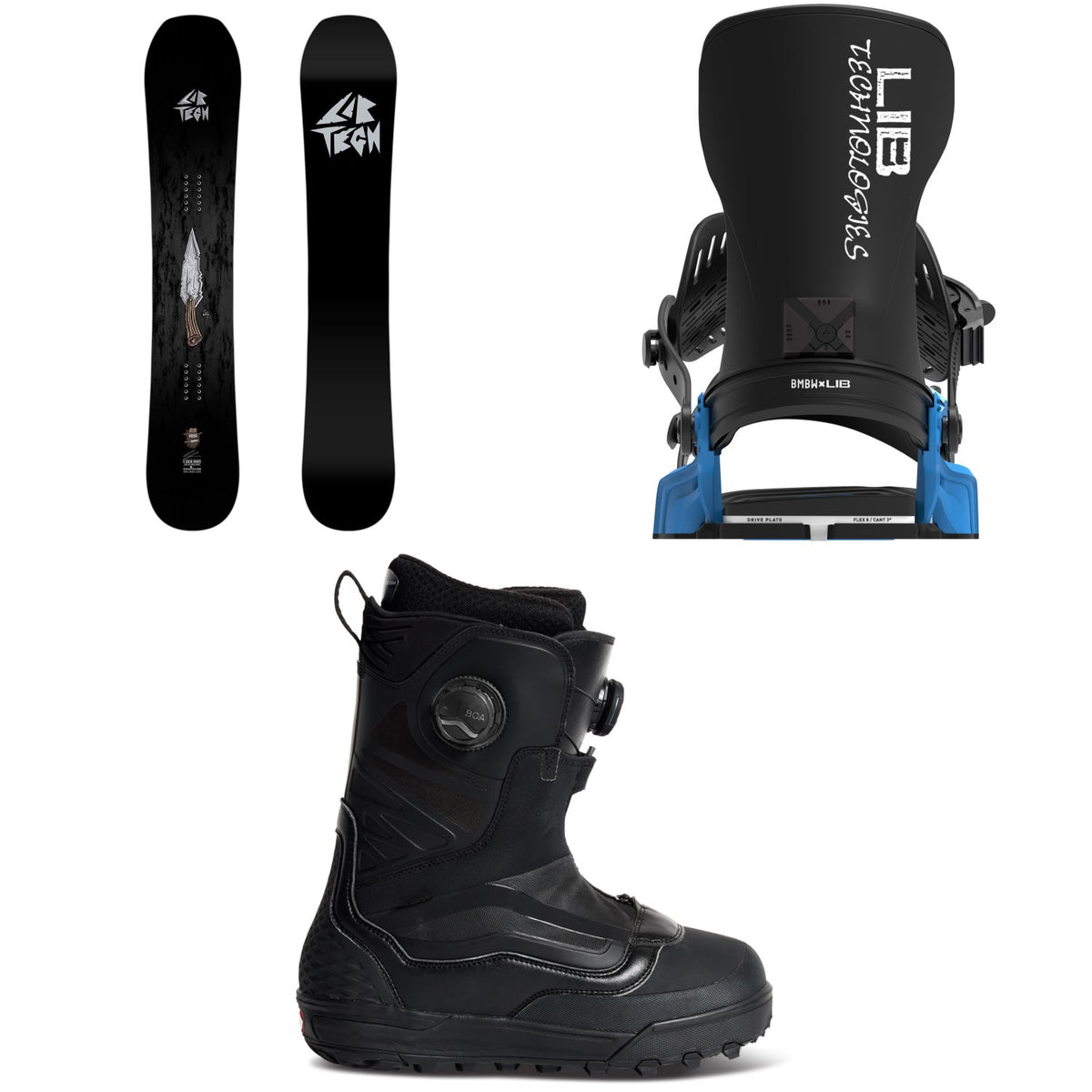 Lib Tech EJack Knife Snowboard + Bent Metal Transfer Snowboard Bindings + Vans Verse Snowboard Boots 2027