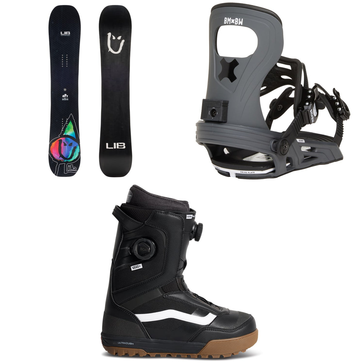 Lib Tech dPr LtD Snowboard + Bent Metal Joint LTD Snowboard Bindings + Vans Aura Pro 2.0 Snowboard Boots 2027