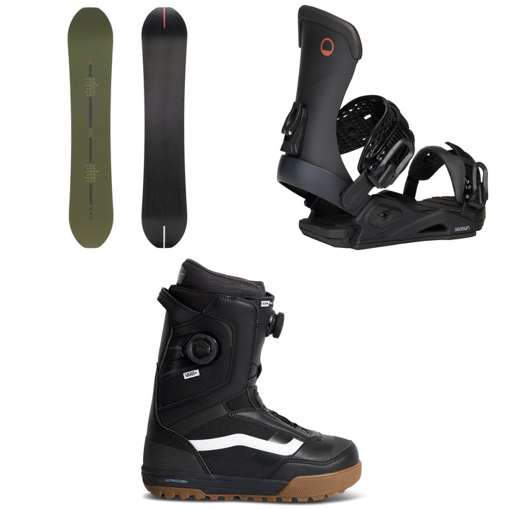 Season Kin Snowboard + Meld Snowboard Bindings + Vans Aura Pro 2.0 Snowboard Boots 2027