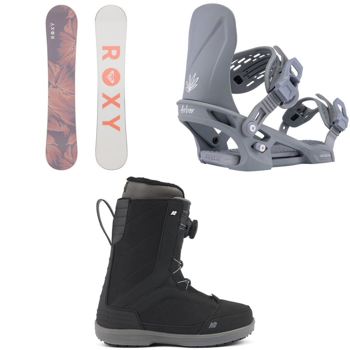 Roxy Raina LTD Snowboard + Arbor Acacia Snowboard Bindings + K2 Haven Snowboard Boots - Women's 2026