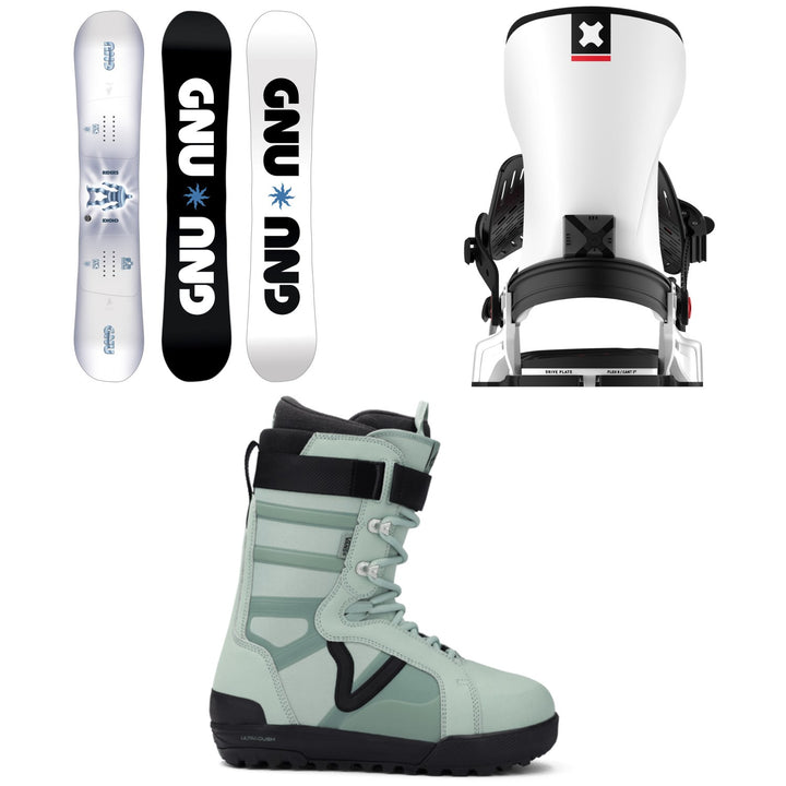 GNU Riders Choice Asym C2X Snowboard + Bent Metal Transfer Snowboard Bindings + Vans Hi-Standard Pro Snowboard Boots 2026