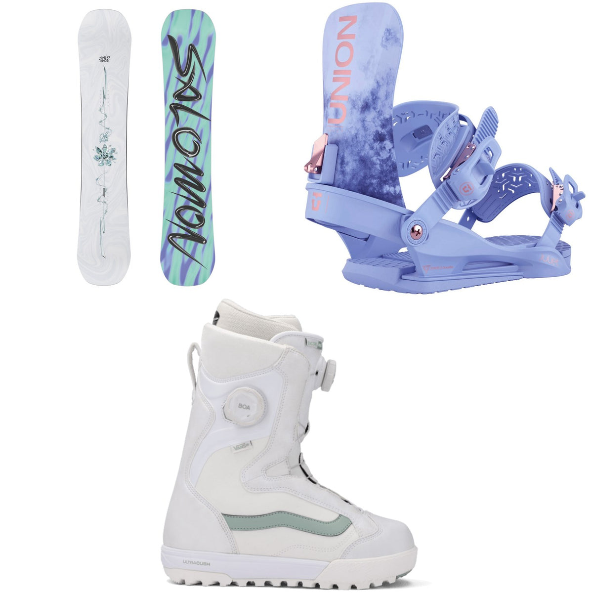 Salomon Oh Yeah Snowboard + Union Juliet Snowboard Bindings + Vans Encore Pro Snowboard Boots - Women's 2026