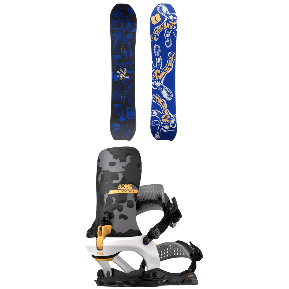 Armada Sicko Snowboard + Rome Katana AW FASE LTD Snowboard Bindings 2027