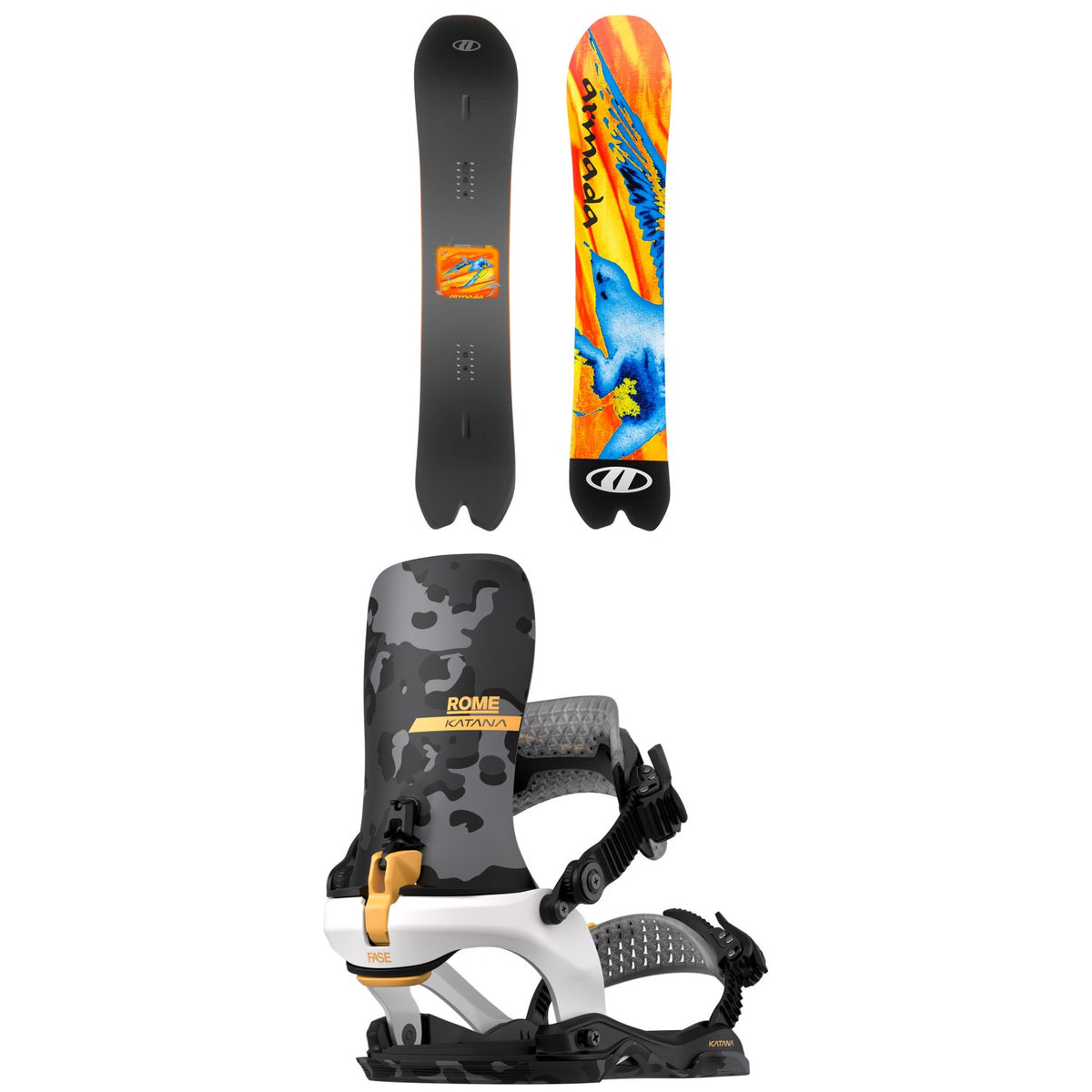 Armada Shatter Point Snowboard + Rome Katana AW FASE LTD Snowboard Bindings 2027