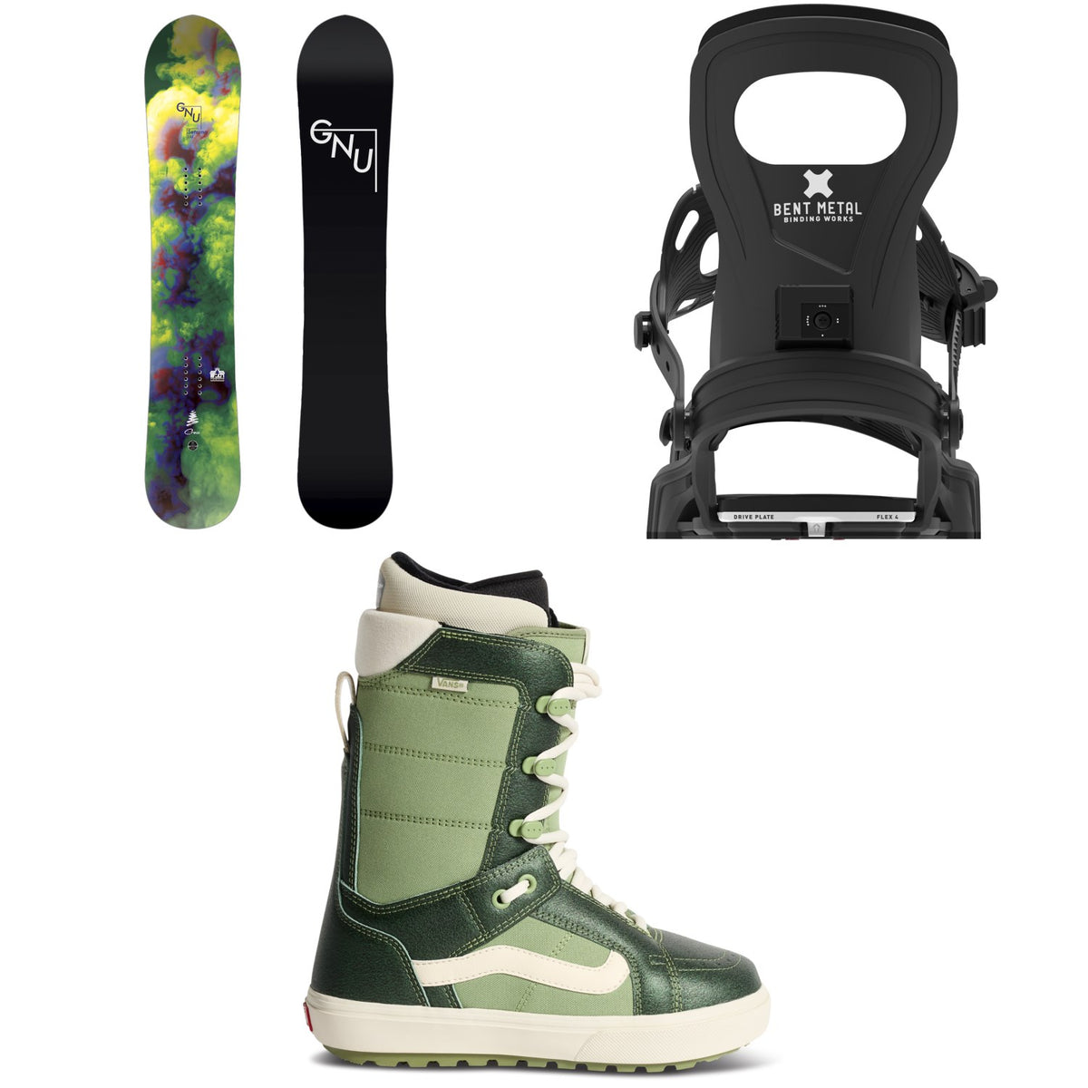 GNU Setsuna LTD Snowboard + Bent Metal Clip Snowboard Bindings + Vans Hi Standard OG Snowboard Boots - Women's 2027