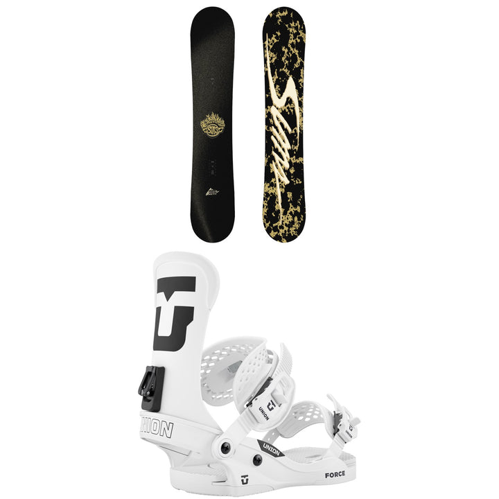 Sims Bowl Squad LTD Snowboard + Union Force Classic Snowboard Bindings 2027