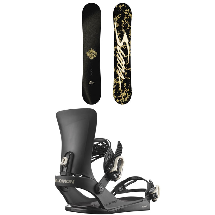 Sims Bowl Squad LTD Snowboard + Salomon EDB X Snowboard Bindings 2027
