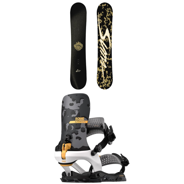 Sims Bowl Squad LTD Snowboard + Rome Katana AW FASE LTD Snowboard Bindings 2027