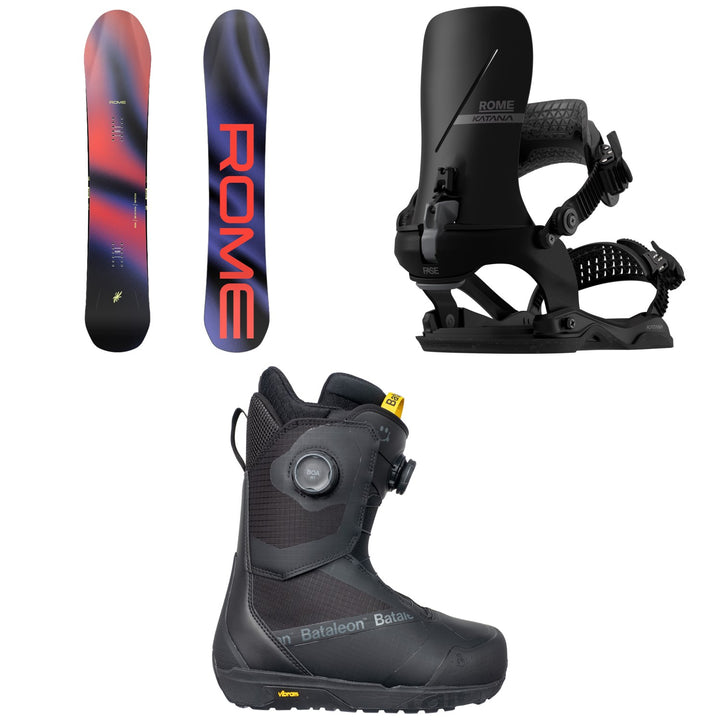 Rome Ravine Snowboard + Katana AW FASE Snowboard Bindings + Bataleon Salsa Double Boa Snowboard Boots 2027