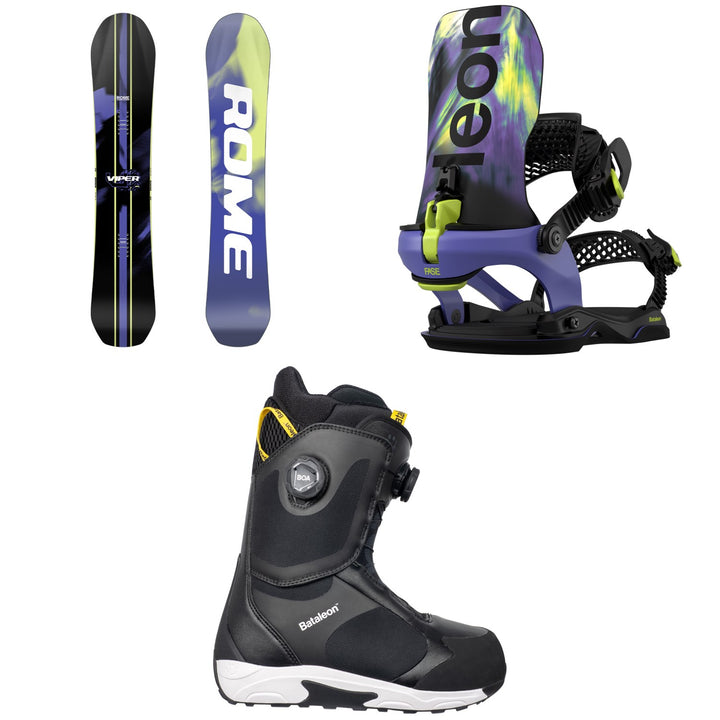 Rome Viper Snowboard + Bataleon Blaster AW FASE LTD Snowboard Bindings + Rave Double Boa Snowboard Boots 2027