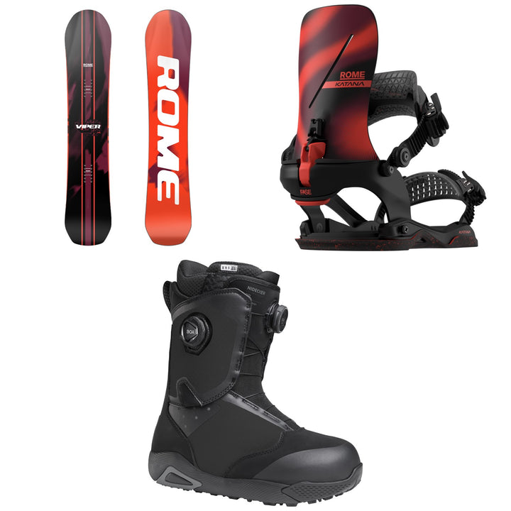 Rome Viper Snowboard + Katana AW FASE Snowboard Bindings + Nidecker Rift Snowboard Boots - Women's 2027