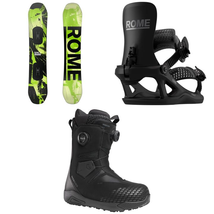 Rome Mechanic Snowboard + Volt FASE Snowboard Bindings + Nidecker Altai Snowboard Boots 2027