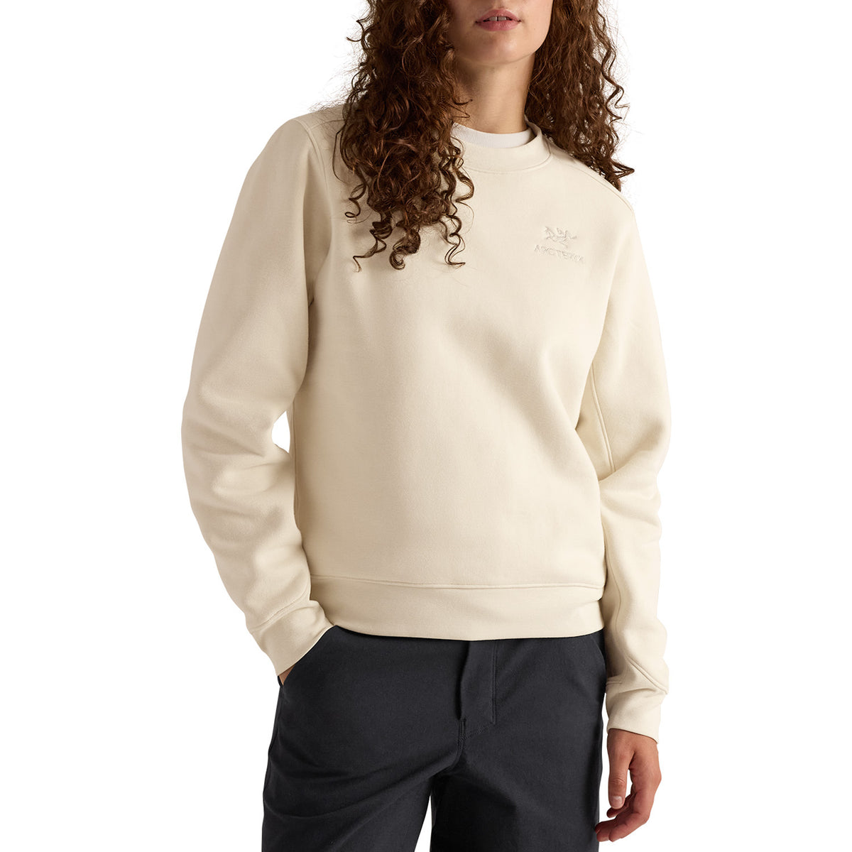 Arc'teryx Emblem Fleece Crew - Women's Sea Salt