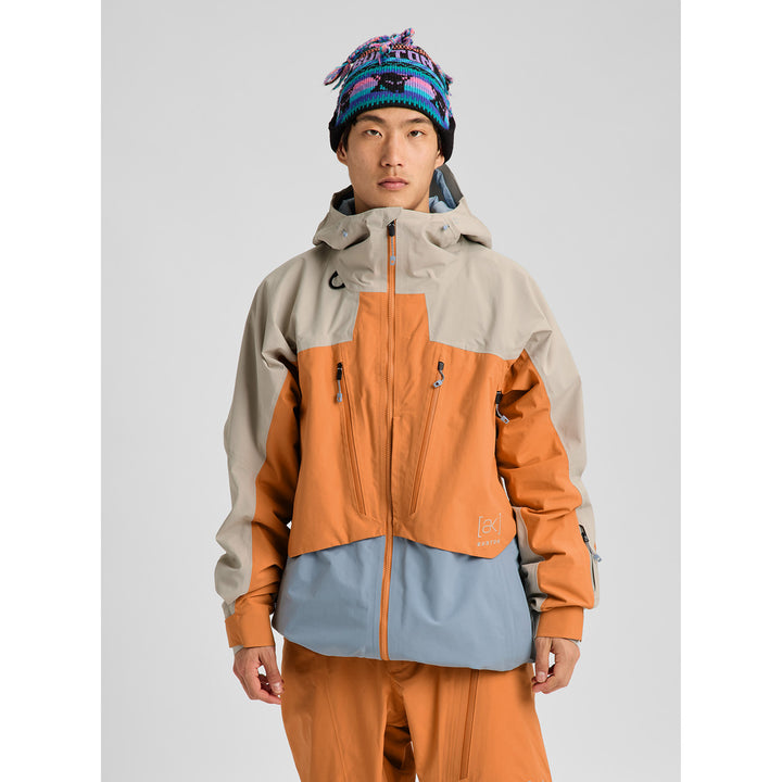 Burton AK Swash Synthetic Insulated GORE-TEX 2L Jacket - Men's Chinchilla Gray/Goldfish Orange/Airstream Blue