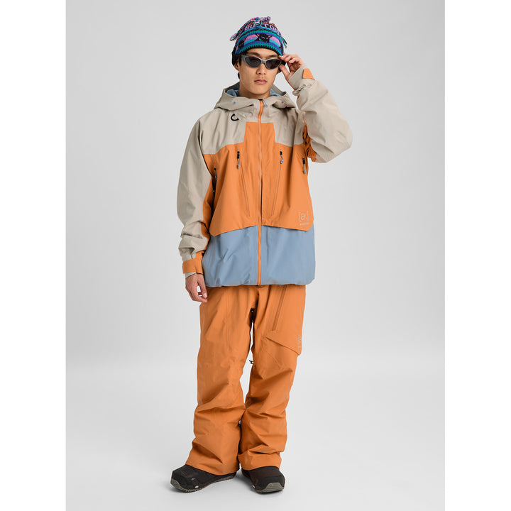 Burton AK Swash Synthetic Insulated GORE-TEX 2L Jacket - Men's Chinchilla Gray/Goldfish Orange/Airstream Blue